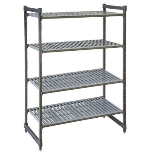 Stelažas su sujungimais CAMBRO Basics series su 4 perforuotomis lentynomis (460x1380x1630mm)