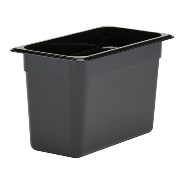 Indas maistui laikyti CAMBRO (juodas polikarb.) (GN1 3-17.65x32.5cm, h-20cm, 6.9l)