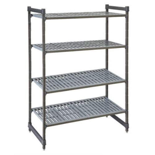 Stelažas su sujungimais CAMBRO Basics series su 4 perforuotomis lentynomis (460x1530x1630mm)