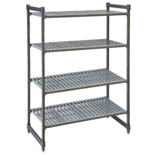 Stelažas su sujungimais CAMBRO Basics series su 4 perforuotomis lentynomis (460x1220x1630mm)