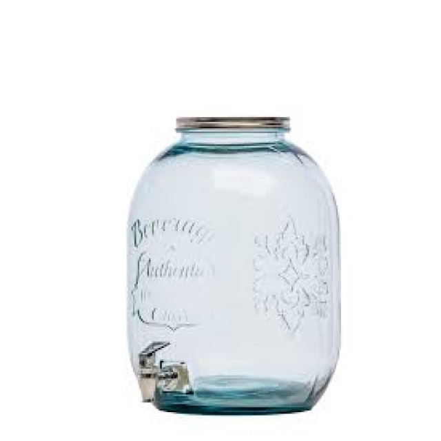 Stiklainis dozatorius gėrimams su kraneliu 12,5 L