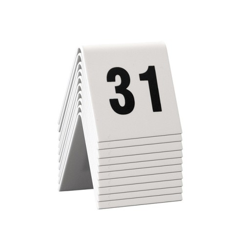 SECURIT stalo numeracijos kortelės nr. 31-40, baltos sp.