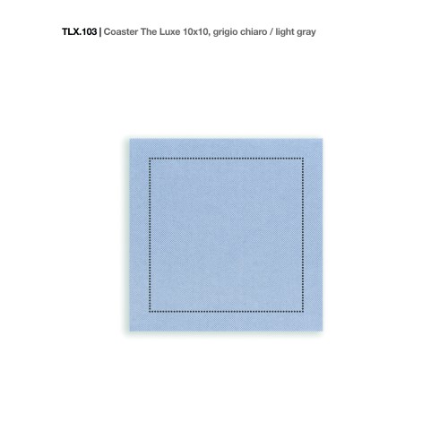Padėkliukai taurei The Luxe Grigio Chiaro 10x10cm, šviesiai pilkos sp., 1x1000 vnt. dėž., (1000 vnt) neaustinės medžiagos