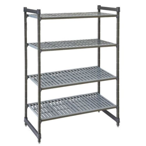 Stelažas su sujungimais CAMBRO Basics series su 4 perforuotomis lentynomis (610x915x1830mm)