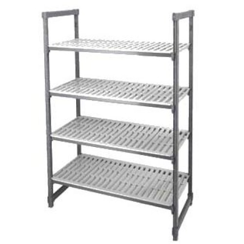 Stelažas su sujungimais CAMBRO Basics series su 4 perforuotomis lentynomis (460x1830x1830mm)