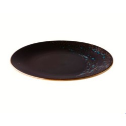 Lėkštė Amazone Starry night ø27,5cm, juoda mėlynu kraštu