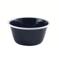 Indelis Enamel kepimui 500 ml, ø12 cm, juodas baltu krašteliu, emaliuotas
