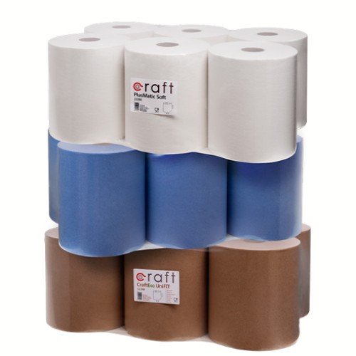 Rankšluostinis popierius Craft PlusMatic Blue Extra mėlynas, 180 m, 6rit. pak.