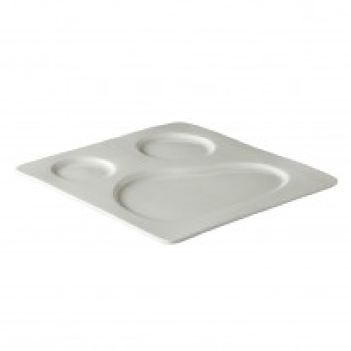 Kvadratinė multifuncinė lėkštė Q Fine China 30x30cm