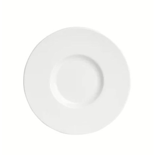 Lėkštė plačiu kraštu, prezentacijoms Porland ø29 cm, baltos sp.