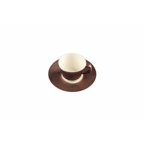 Lėkštutė su puodeliu Porland Legacy Copper 80ml, bronzinės sp.