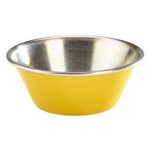 Padažinė nerūdijančio plieno 43ml, geltonos sp.