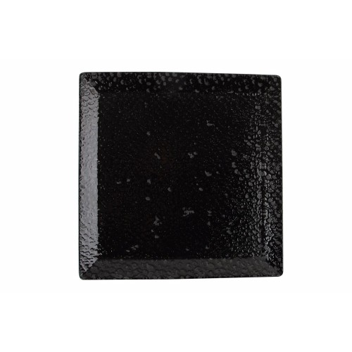 Kvadratinė lėkštė Porland Black Moss 27cm, juoda