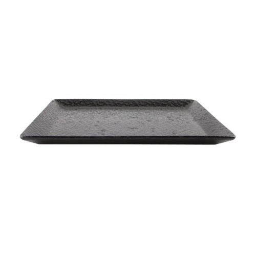 Kvadratinė lėkštė Porland Black Moss 27cm, juoda