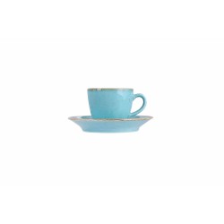 Puodelis Espresso su lėkštute Porland Seasons Turquoise 80 ml, turkio sp.