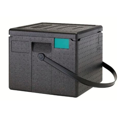 EPP dėžė picai PizzaBox juoda,41x41x33,9,vidus 35x35x 26,5 cm,  su juoda rankena