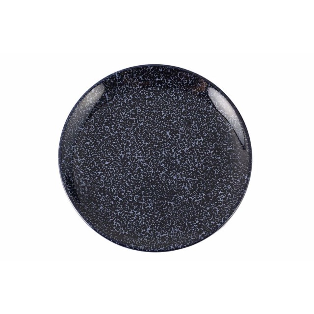 Lėkštė Porland Ethos Orion ø30cm, juoda su mėlynomis demelėmis