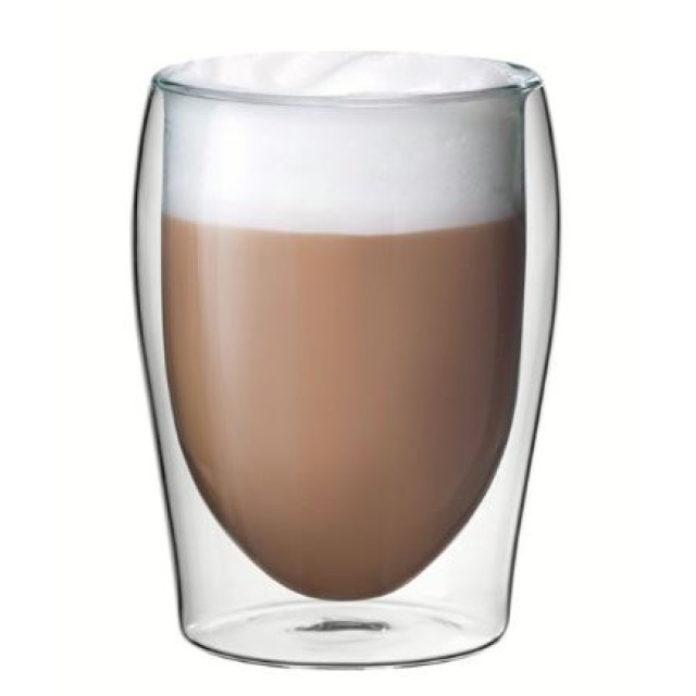Cappuccino kavos  puodelis Flame, dvigubomis sienelėmis 300 ml, ø8,6,  h-11,5cm