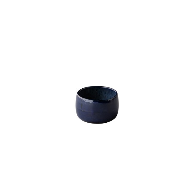 Padažinė Q Authentic Stone Blue ø7 cm, 100 ml, juoda rudu krašteliu