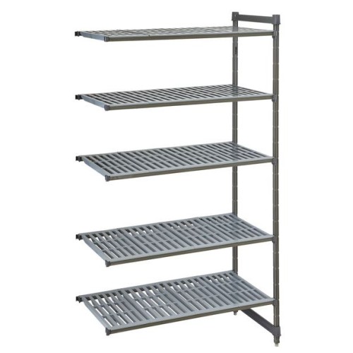 Pridėtinis stovas su sujungimais stelažui CAMBRO Basics series su 5 perforuotomis lentynomis (540x1023x1830mm)