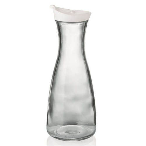 Stiklinis grafinas su baltu dangteliu ø10cm, 1 l, h-26