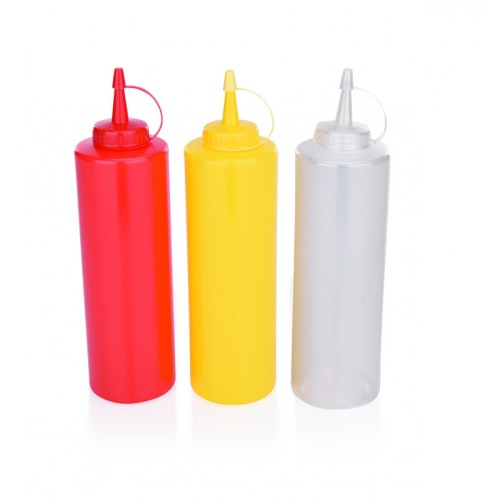 Buteliukas padažui 700 ml, geltonas, polietileno