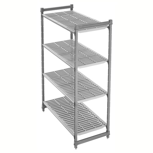 Stelažas su sujungimais CAMBRO Basics series su 4 perforuotomis lentynomis (540x1070x1830mm)