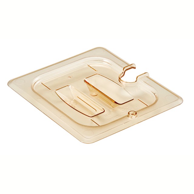 Dangtelis su rankena ir anga šaukštui GN1 6 CAMBRO HP (gintaro sp., polikarb.) (16,2X17,6cm)