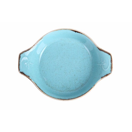 Lėkštė kepimui orkaitėje Porland Seasons Turquoise ø27 cm, turkio sp, su rankenėlėm