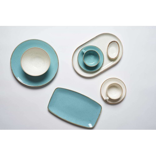 Lėkštė kepimui orkaitėje Porland Seasons Turquoise ø27 cm, turkio sp, su rankenėlėm