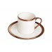 Puodelis su lėkštute Porland Copper Line Coffee 90 ml
