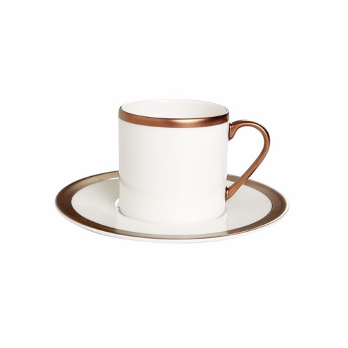 Puodelis su lėkštute Porland Copper Line Coffee 90 ml