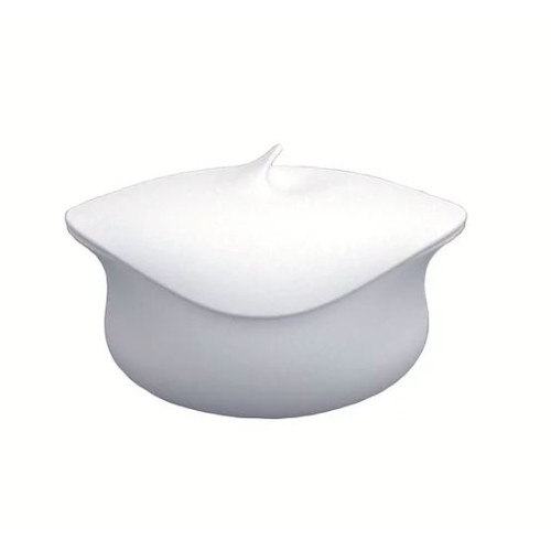Dubenėlis su dangčiu The Pot 15,5x14,5x9 cm, glazūruotas vidus, baltos sp.