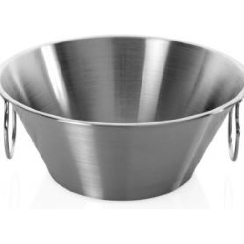 Dubuo kūginis pastatomas Ø60 cm ,H-29cm,53L n. plieno su dviem  rankenom