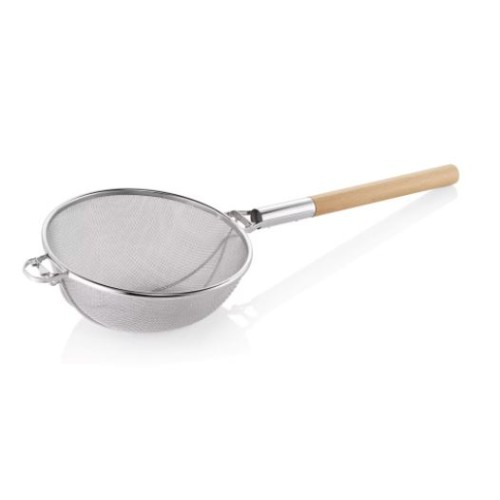 Sietelis didelis Ø30 cm, 43,5 cm, metalinis su medine rankena