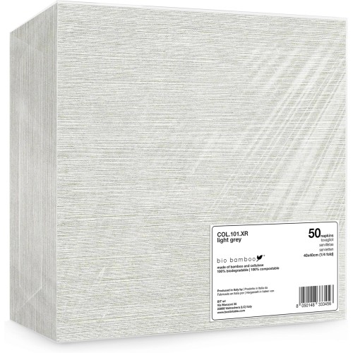Stalo servetėlės Biobamboo Bio 40x40cm, pilkos, 50 vnt. pak.