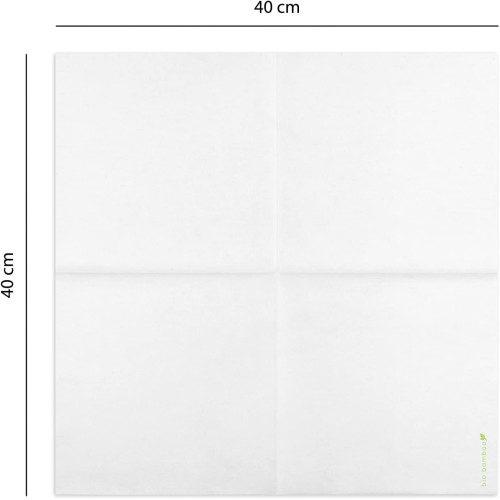 Stalo servetėlės Biobamboo Bio 40x40cm, baltos, 50 vnt. pak.,