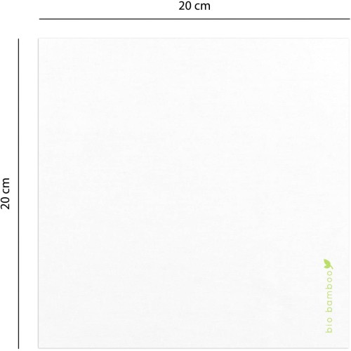 Stalo servetėlės Biobamboo Bio 40x40cm, baltos, 50 vnt. pak.,