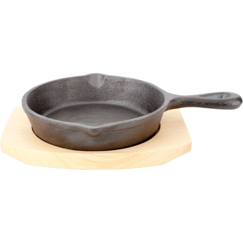 Serviravimo keptuvė Playground su mediniu padėklu ø14cm