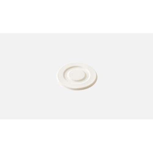 Vienkartinis dangtelis dubenėliui Bagasse ø12cm, baltos sp.