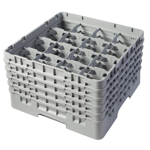 Kasetė taurėms bokalams CAMBRO 25 vietų, h-25.7cm, Ø-8.7cm, pilkos sp.