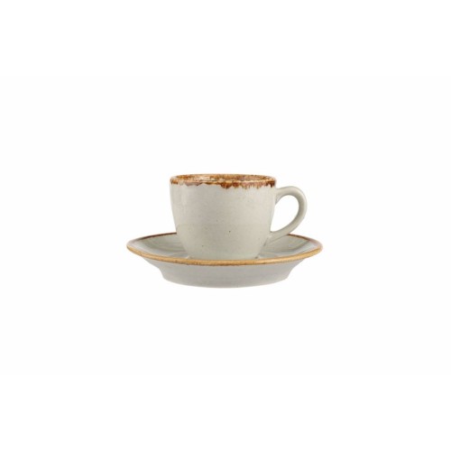 Puodelis Espresso su lėkštute Porland Seasons Gray 80 ml, šviesiai pilkos sp.