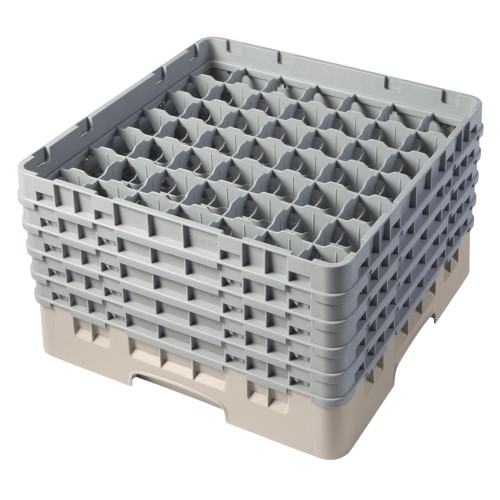 Kasetė taurėms bokalams CAMBRO 25 vietų, h-21,5cm, Ø8,7cm, smėlio sp.