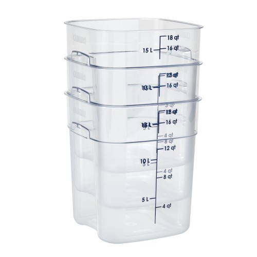 Indas maistui laikyti CAMBRO FreshPro (skaidrus polikarb.) (28,9 x 28,9 x 32,7 cm 17,2l)
