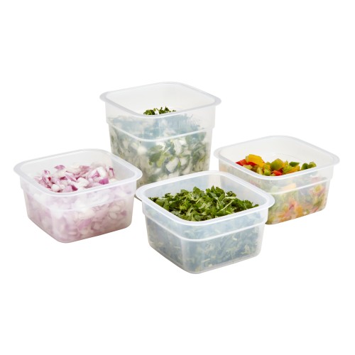 Indas maistui laikyti CAMBRO (skaidrus polikarb.) (12,4 x 12,4 x 6,5 cm 0,47l)