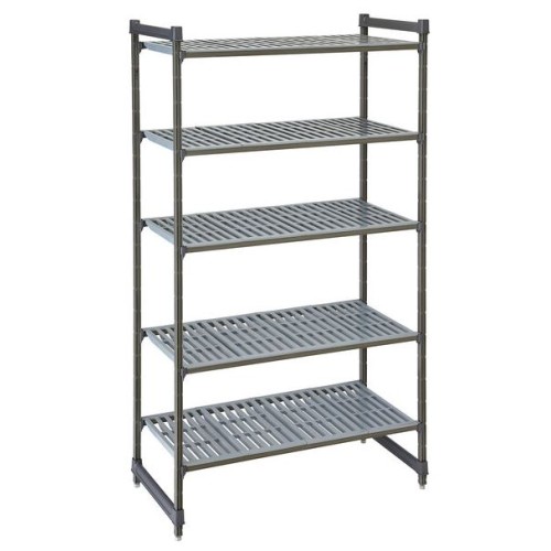 Stelažas su sujungimais CAMBRO Basics series su 5 perforuotomis lentynomis (610x1525x1830mm)