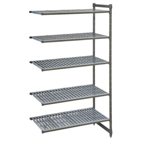 Pridėtinis stovas su sujungimais stelažui CAMBRO Basics series su 5 perforuotomis lentynomis (610x1175x1830mm)