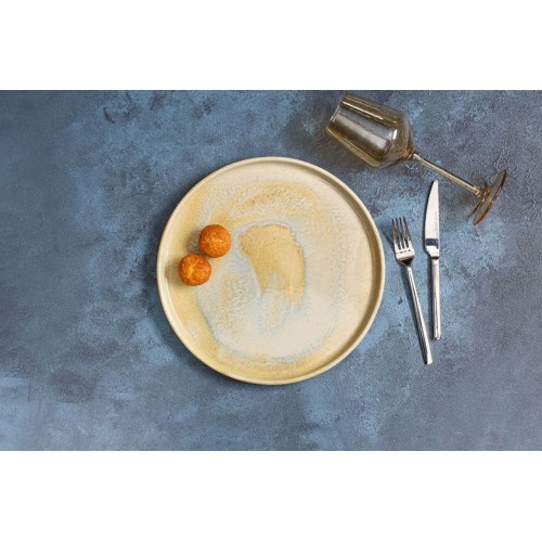 Lėkštė Porland Stoneware Pearl ø27 cm, su paaukštintu krašteliu