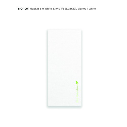 Stalo servetėlės Biobamboo Bio 33x40cm, baltos, 50 vnt. pak.