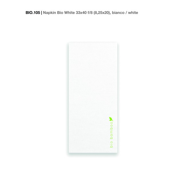 Stalo servetėlės Biobamboo Bio 33x40cm, baltos, 50 vnt. pak.